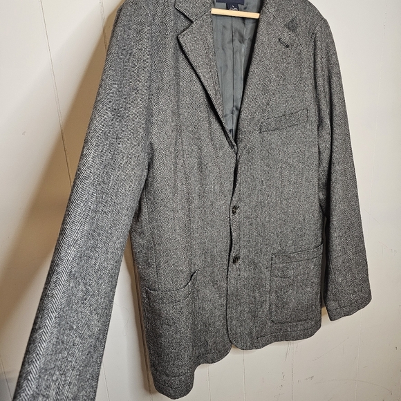 Vintage Daniel Cremiux Wool 3 Button Gray Blazer, Large - Picture 5 of 9